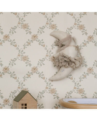 Papier peint enfant - Losange de Pivoines