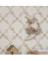Papier peint enfant - Losange de Pivoines