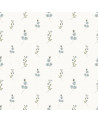 Papier peint enfant - Brise Florale - bleu