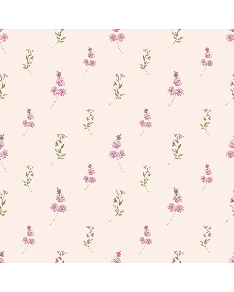 Papier peint enfant - Brise Florale - rose