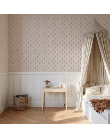 Papier peint enfant - Brise Florale - rose
