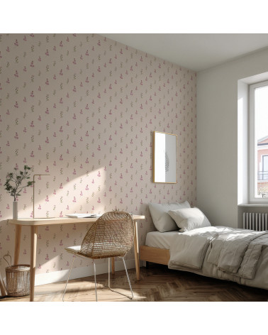 Papier peint enfant - Brise Florale - rose