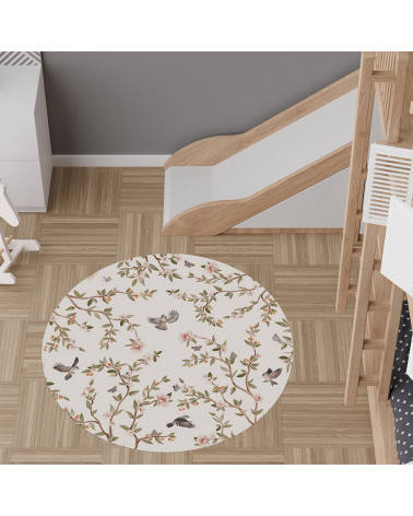 Tapis enfant rond en vinyl Summer Roses