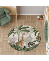 Tapis enfant rond en vinyl Jungle Jive