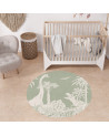 Tapis enfant rond en vinyl Monochrome dino green