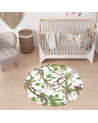 Tapis enfant rond en vinyl playful monkeys