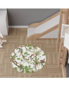 Tapis enfant rond en vinyl playful monkeys