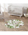 Tapis enfant rond en vinyl playful monkeys