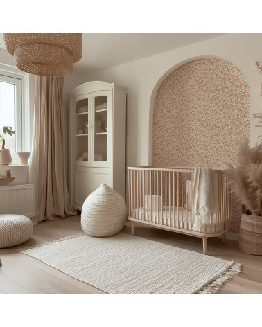 Papier peint enfant  - Petites Fleurs Rétro