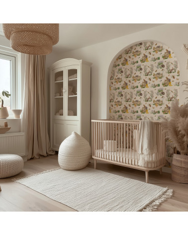 Papier peint enfant  - Ballade au Jardin