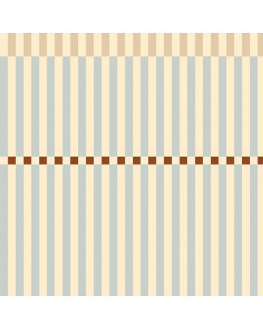 Papier peint enfant rayures Nostalgie bleu et beige