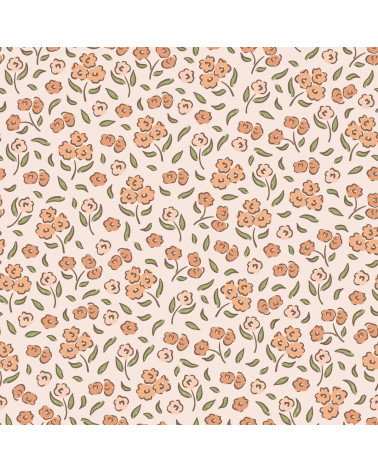 Echantillon papier peint enfant - Petites fleurs rétro