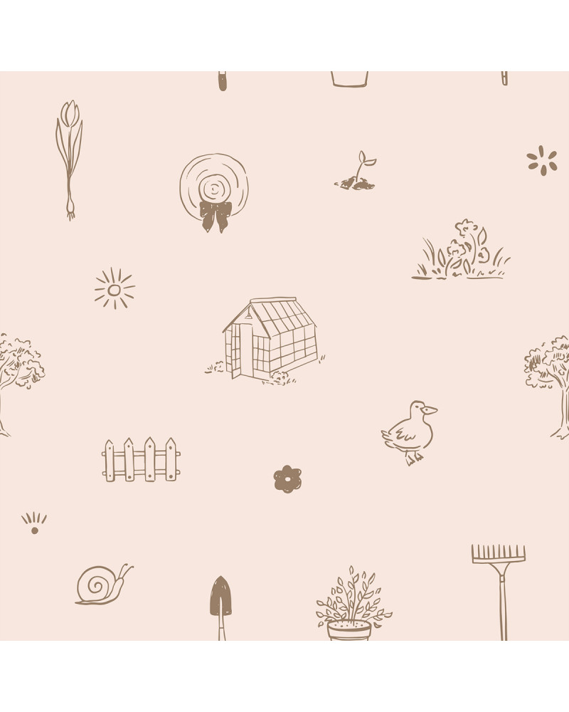 Echantillon papier peint enfant - Mon Petit Jardin