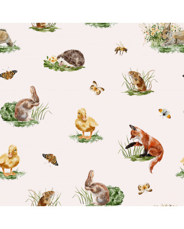 Echantillon papier peint enfant - Petits Habitants des Bois