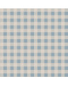 Papier Peint Enfant Carreaux Minimini – Bleu et Crème