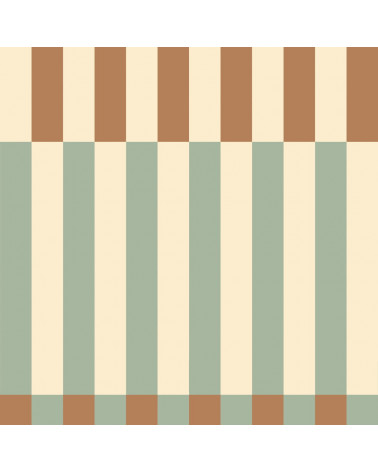 Papier Peint Enfant Nostalgie – Rayures Vert Vintage