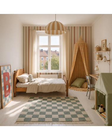 Papier Peint Enfant – Rayures Tons Naturels