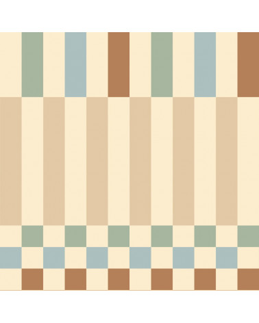 Papier Peint Enfant Nostalgie – Rayures Couleurs Vintage