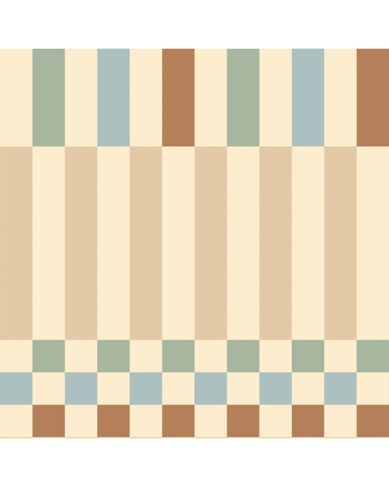 Papier Peint Enfant Nostalgie – Rayures Couleurs Vintage