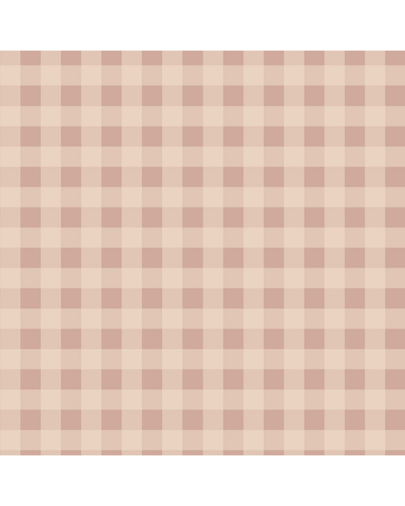 Papier Peint Enfant Carreaux Minimini – Rose et Crème