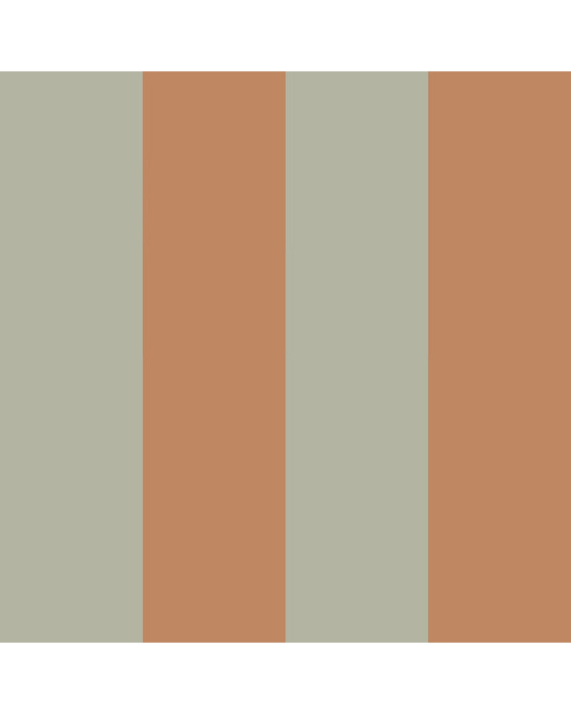 Papier Peint Enfant – Rayures Vert et Brun Nature