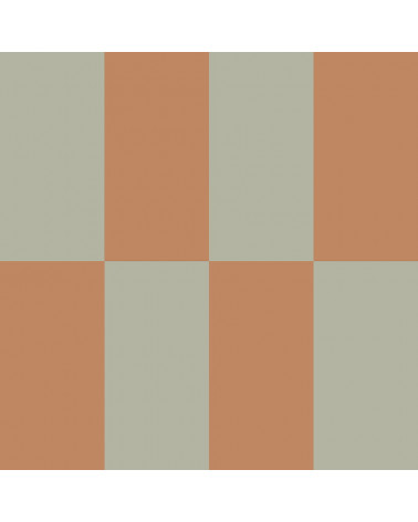 Papier Peint Enfant – Rayures Alternées Vert et Brun Nature