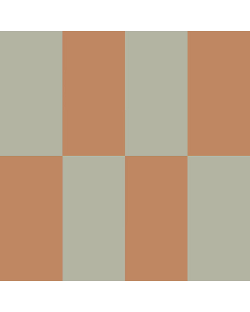 Papier Peint Enfant – Rayures Alternées Vert et Brun Nature