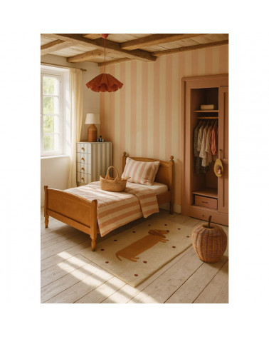 Papier Peint Enfant – Rayures Gelati Rose