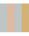 Papier Peint Enfant – Rayures Bleu, Saumon et Jaune