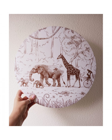 Applique murale ronde - Animale Parade
