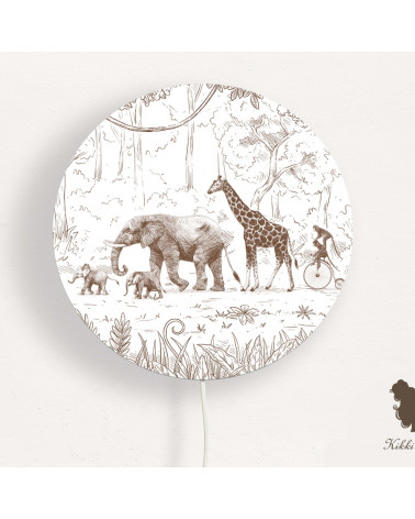 Applique murale ronde - Animale Parade