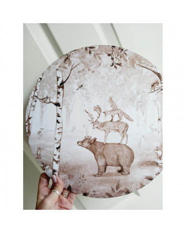 Applique murale ronde - Bear King Brown