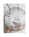 Applique murale ronde - Bear King Brown
