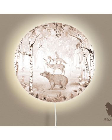 Applique murale ronde - Bear King Brown