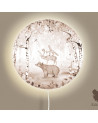 Applique murale ronde - Bear King Brown