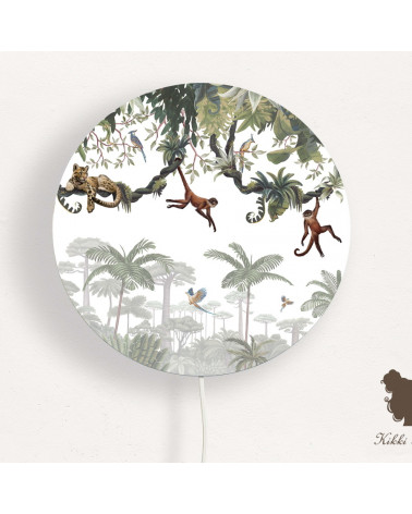 Applique murale ronde - Cheeky Monkeys