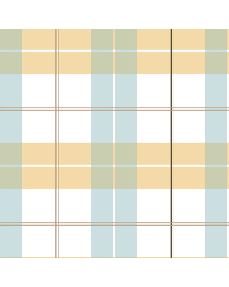 Papier Peint Enfant Carreaux Maxi – Jaune et Bleu