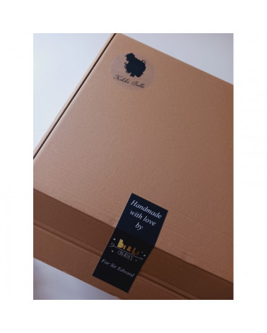 Applique murale ronde - Renard sur la Lune - fond rose