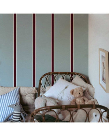 Papier Peint Enfant – Rayures Larges Maya Bleu