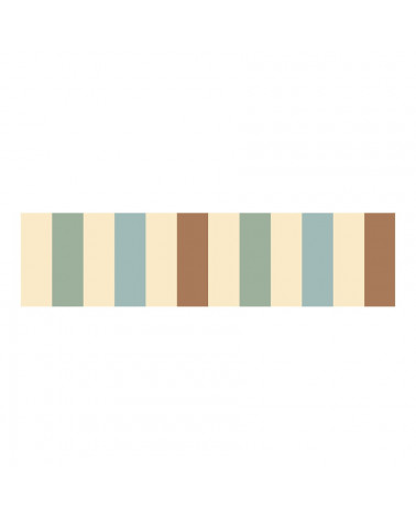 Frise murale Nostalgie à Rayures Multicolores