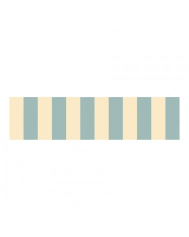 Frise murale Nostalgie à Rayures Beige et Bleu
