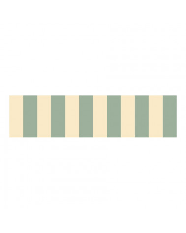 Frise murale Nostalgie à Rayures Beige et Vert