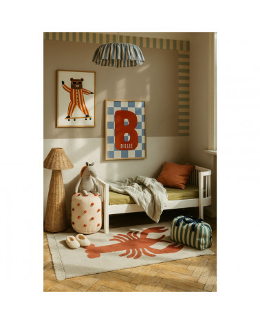 Frise murale Nostalgie à Rayures Beige et Vert