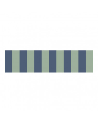 Frise murale Nostalgia à Rayures Bleu Marine et Vert