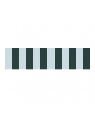 Frise murale Nostalgie à Rayures Vert et Bleu