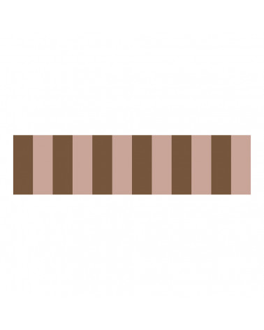 Frise murale Nostalgie à Rayures Rose et Marron