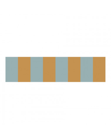 Frise murale à Grandes Rayures Bleu et Jaune