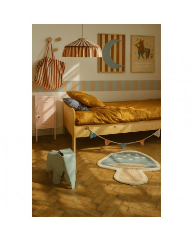 Frise murale à Grandes Rayures Bleu et Jaune