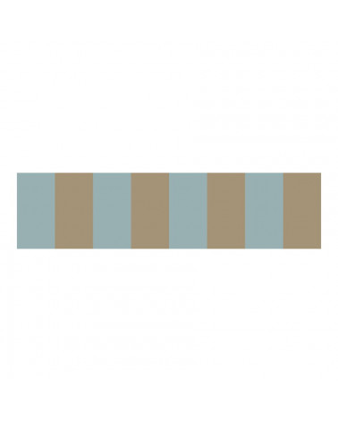 Frise murale à Grandes Rayures Bleu et Marron