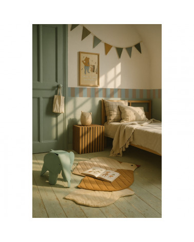 Frise murale à Grandes Rayures Bleu et Marron